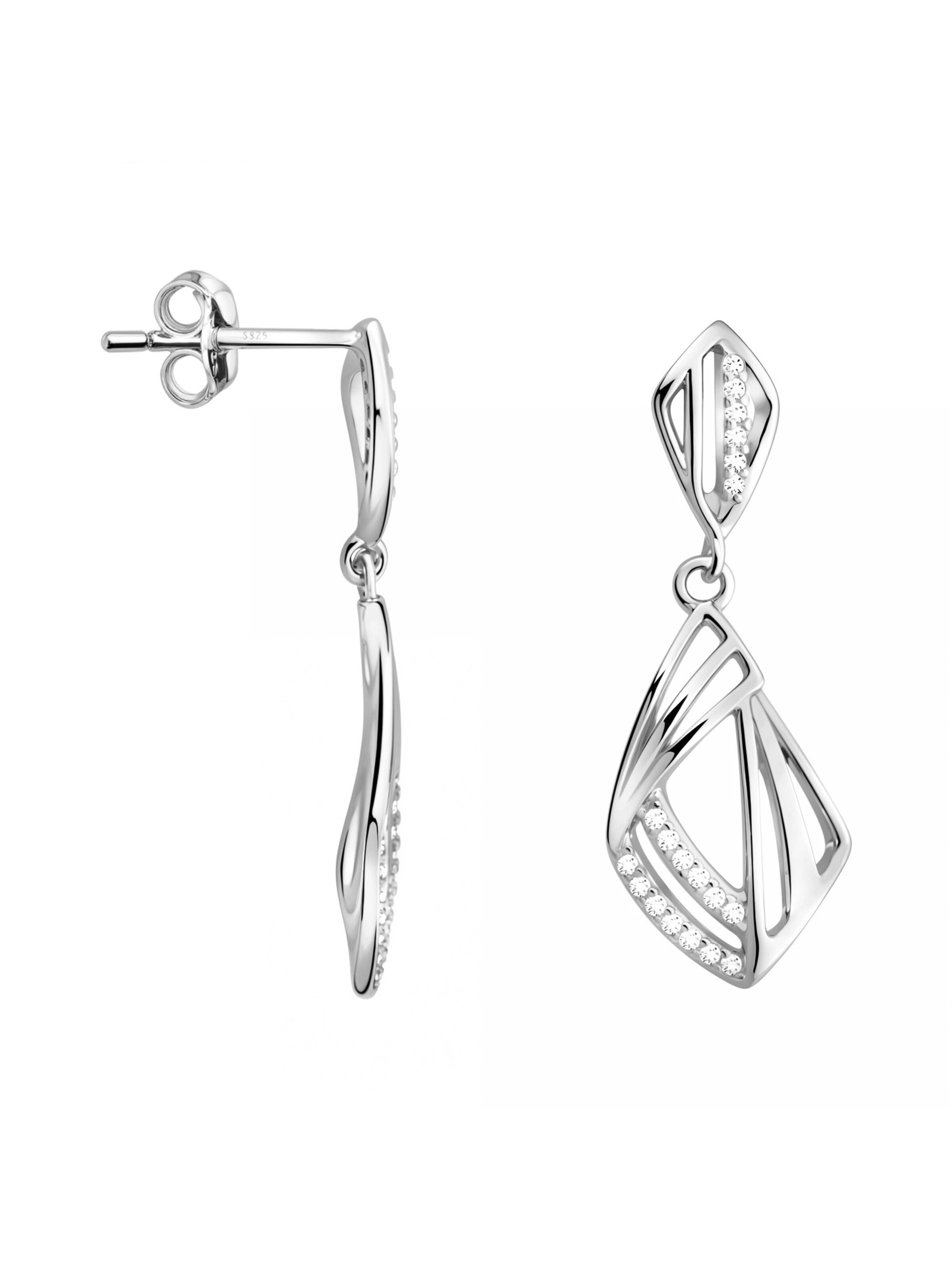 Sofia Milani Ohrringe 'Geometry'‌‌‌‌‌‌‌‌ in Silber: Vorderseite
