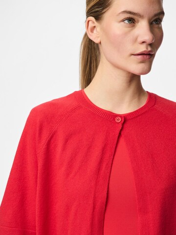 Cardigan 'PCBree' PIECES en rouge