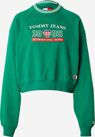 Bluză de molton de la Tommy Jeans pe verde: față