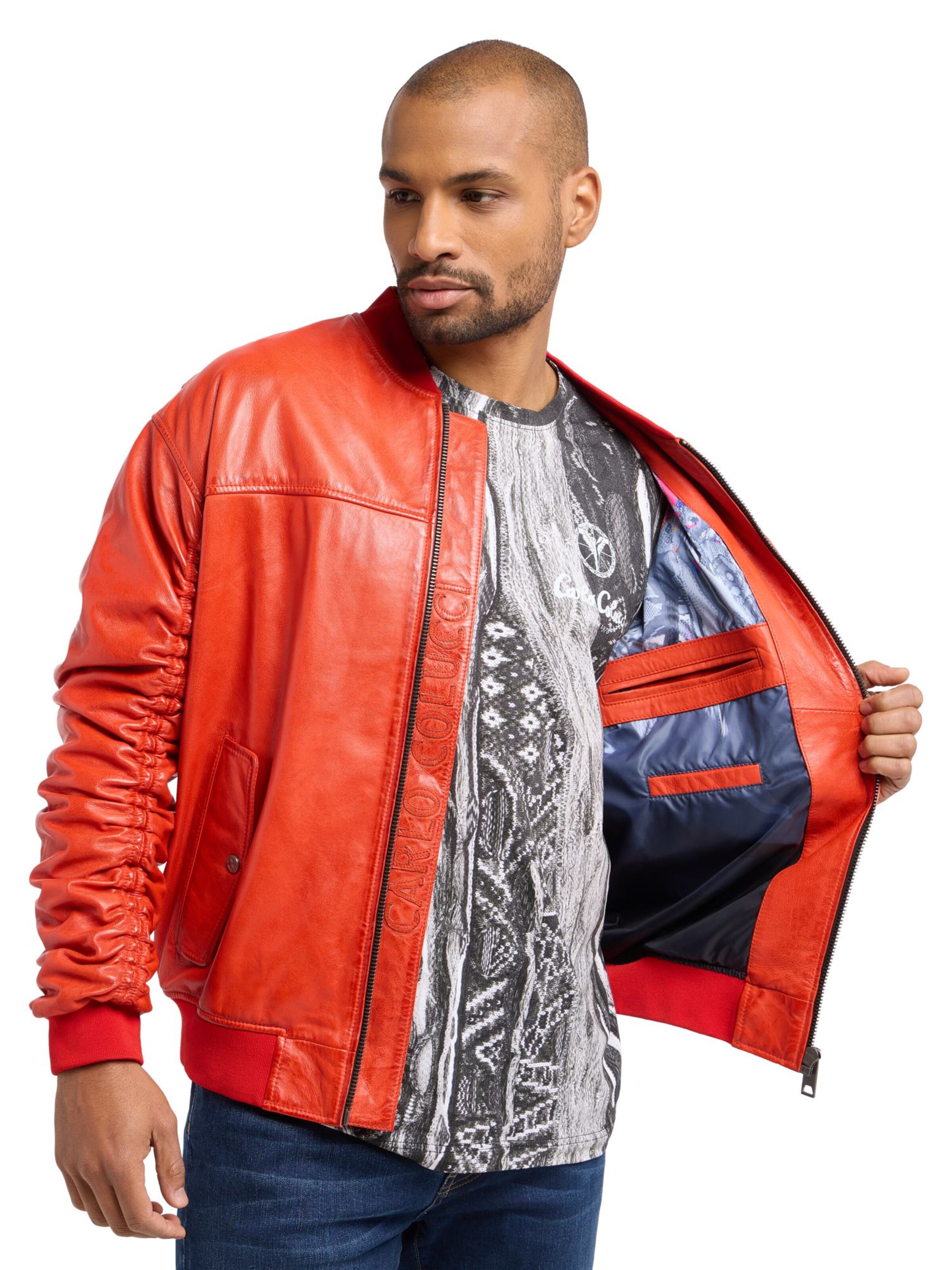 Veste mi-saison 'Desiato' Carlo Colucci en orange