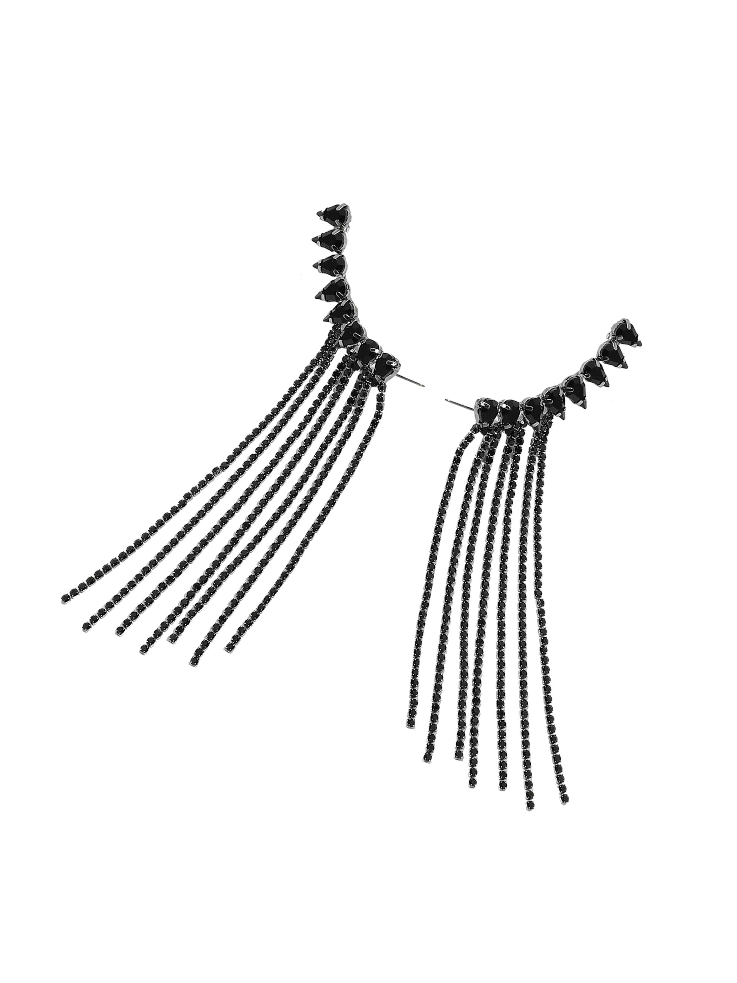 Boucles d'oreilles ' Avalona ' SOHI en noir : devant
