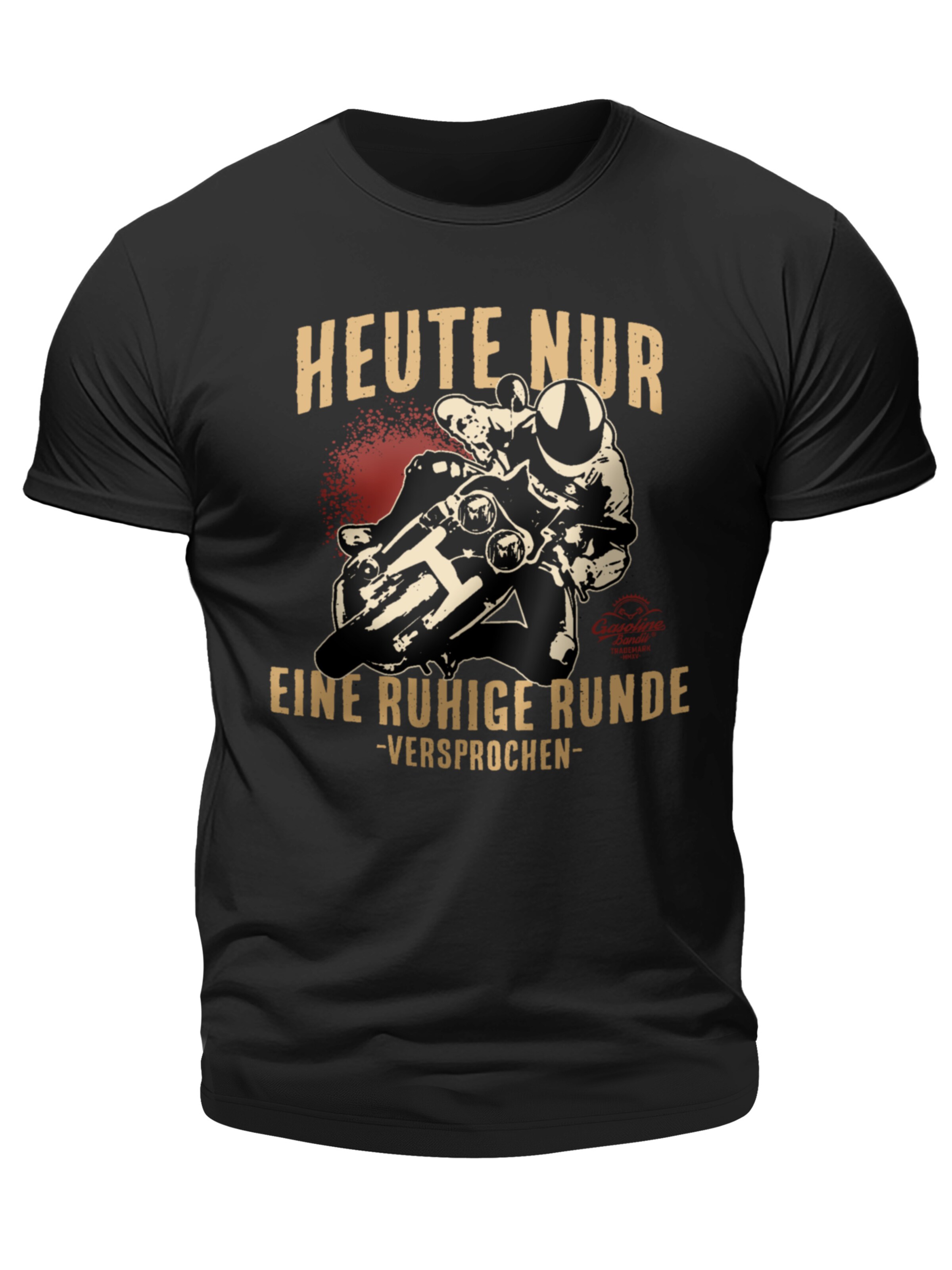 Gasoline Bandit Shirt 'Ruhige Runde' in Black: front