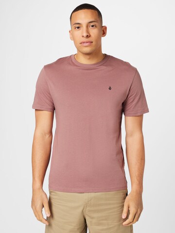 Volcom - Camiseta 'Stone Blanks' en rojo: frente