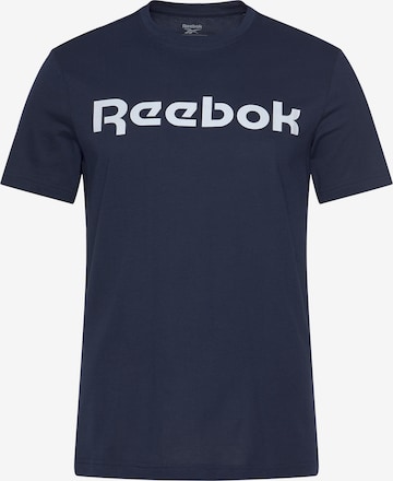 Reebok - Camisa funcionais em azul: frente