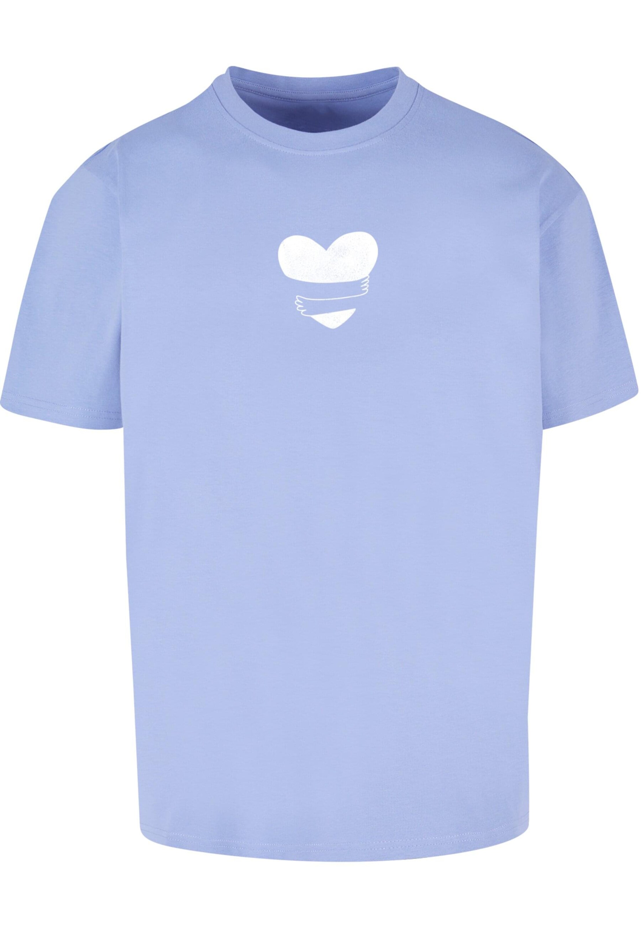 Maglietta 'Hugs & Love - Heart Hug' di Merchcode in blu: frontale