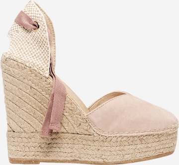 Sandalo 'Alpargata Cuña 12 cm' di Alhamas in rosa: frontale