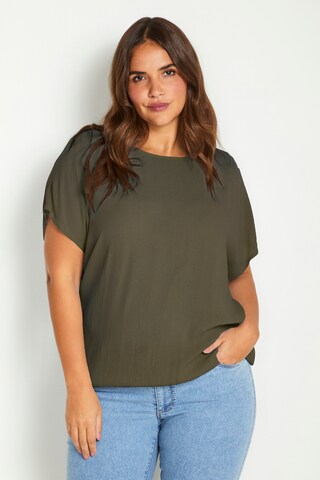 KAFFE CURVE Blouse 'Ami' in Groen: voorkant