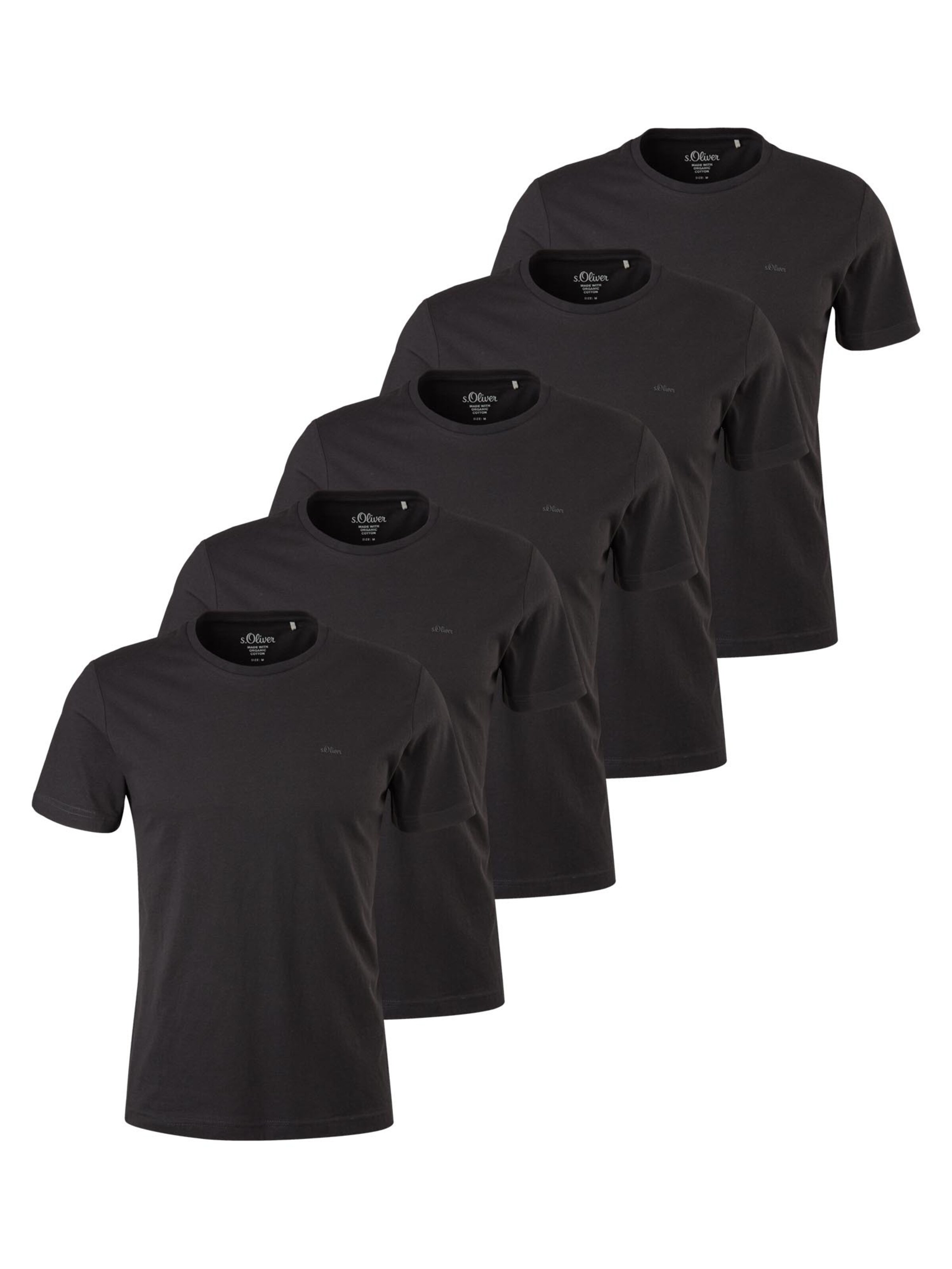 s.Oliver Shirt 'Basic'‌‌‌‌ in Schwarz: Vorderseite