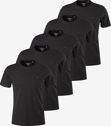 s.Oliver Shirt 'Basic' in Schwarz: Vorderseite