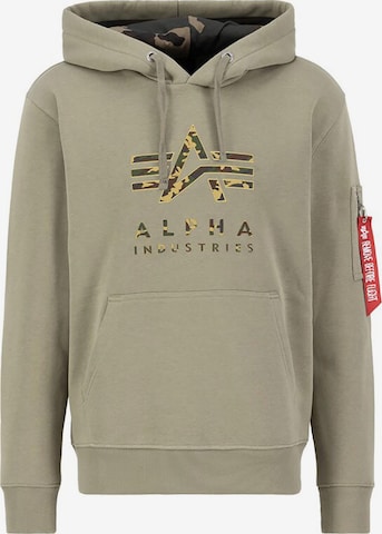 ALPHA INDUSTRIES Sweatshirt 'Camo TPU' in Grün: Vorderseite