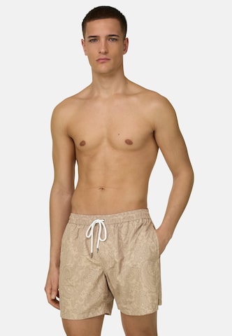 Shorts de bain Boggi Milano en beige : devant