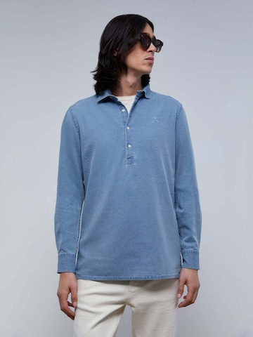 Scalpers Shirt in Blauw: voorkant