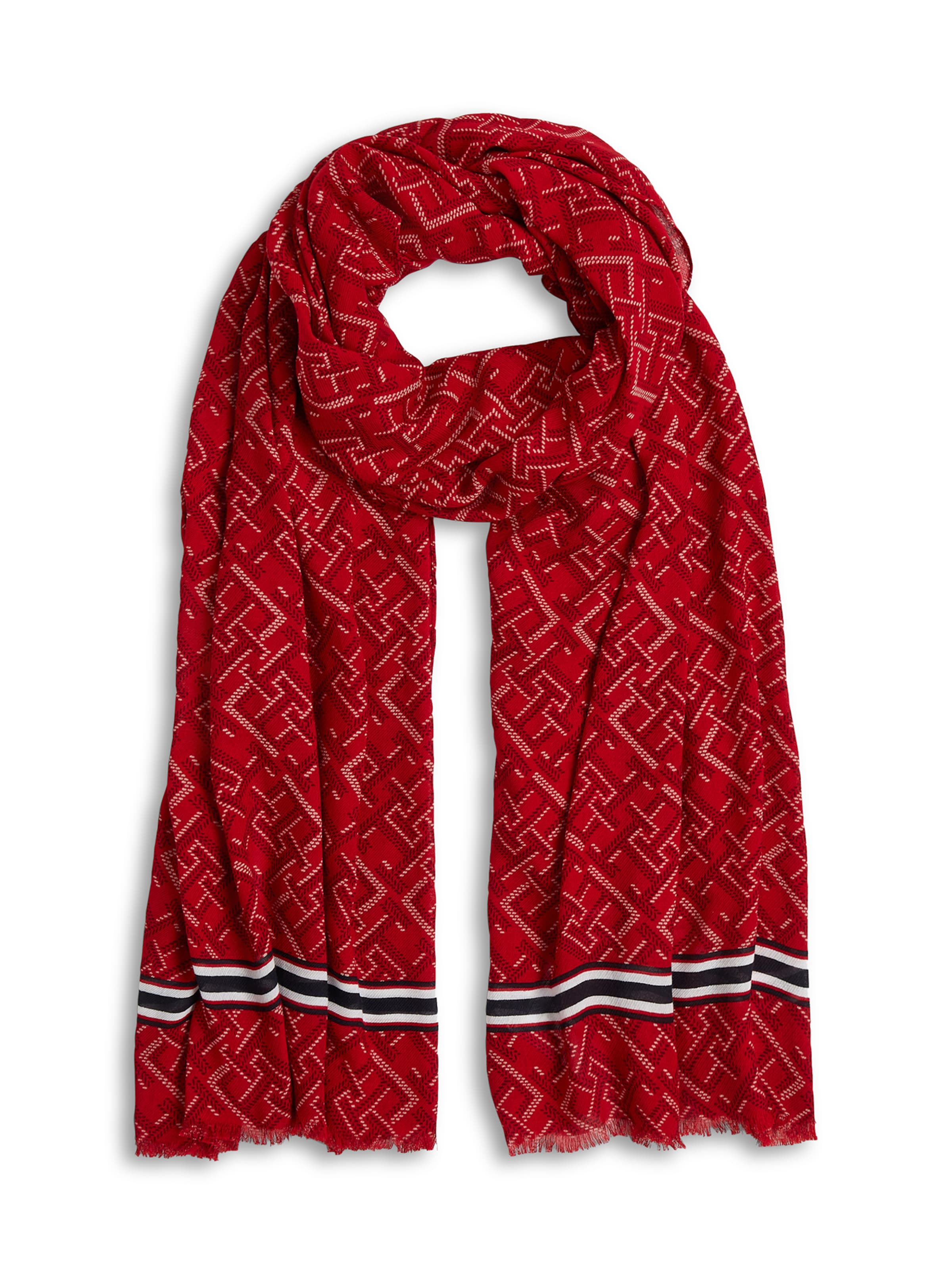 Fular de la TOMMY HILFIGER pe roșu: față