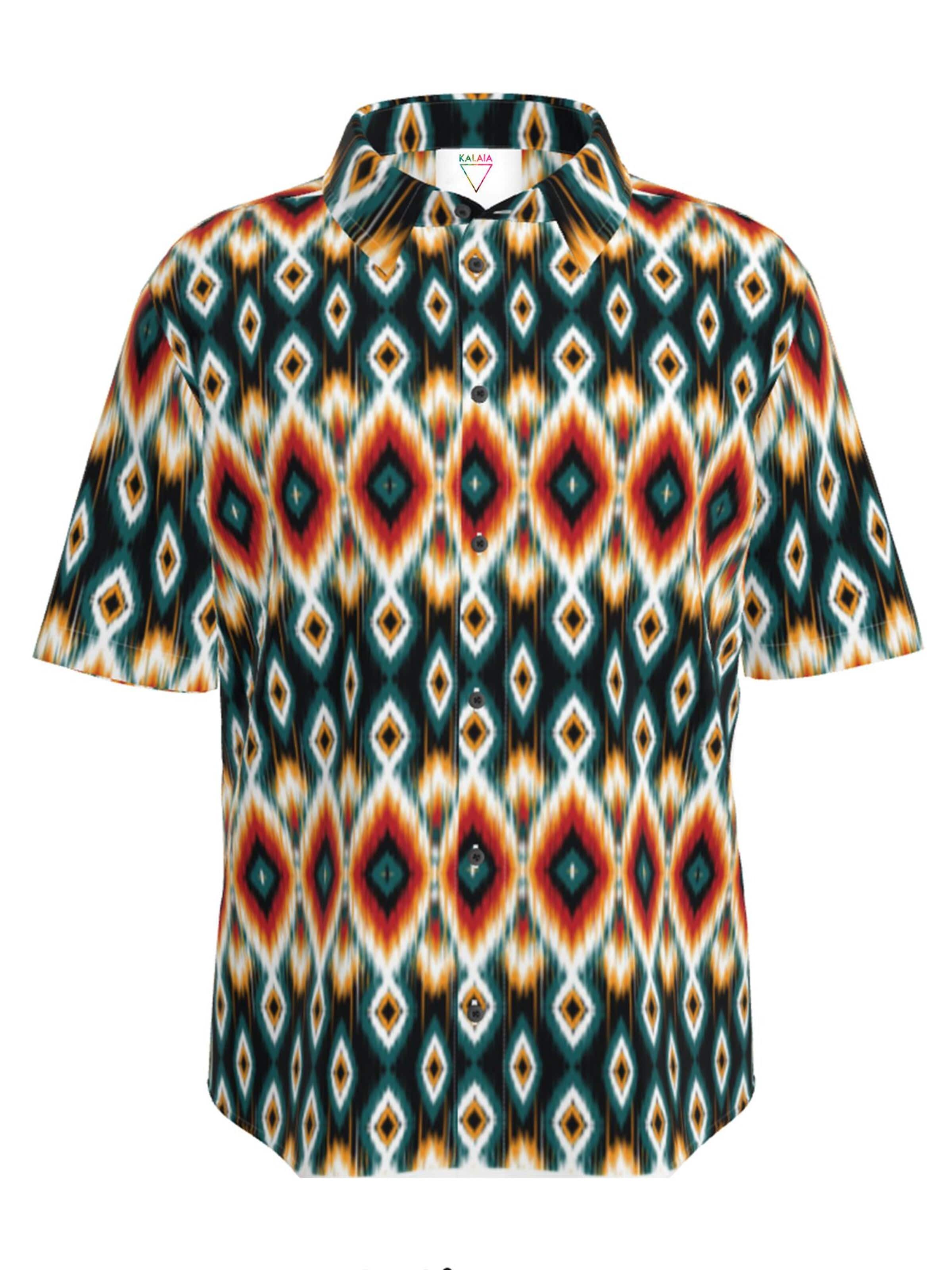 Regular fit Camicia di Kalaia in verde: frontale