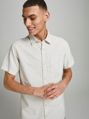 JACK & JONES Regular Fit Hemd 'Abel' in Beige