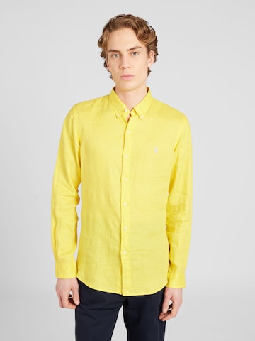 Polo Ralph Lauren Slim fit Overhemd in Geel: voorkant