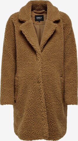 Only Maternity Between-Seasons Coat 'Mama Sherpa' in Brown