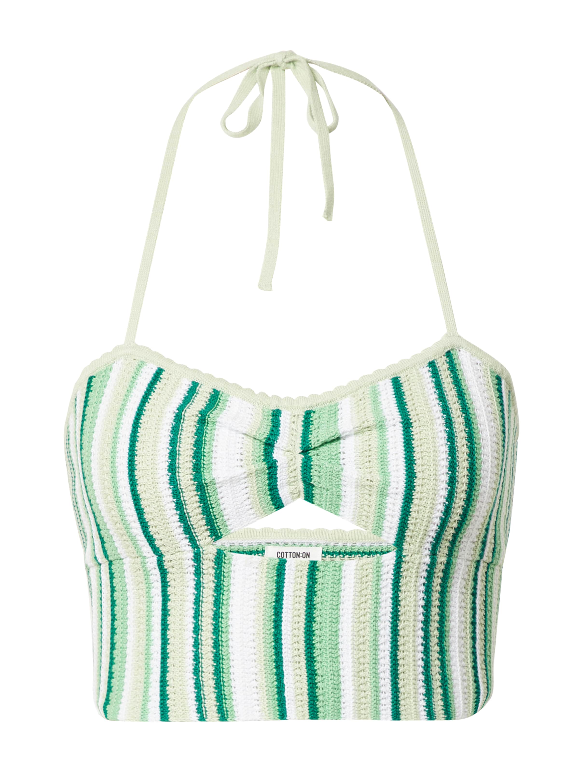 Cotton On Knitted Top in Green: front