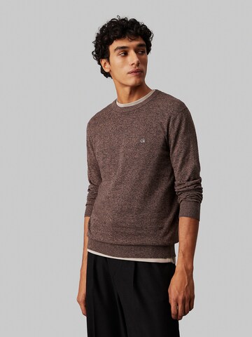 Pull-over 'Mouline ' Calvin Klein en marron : devant