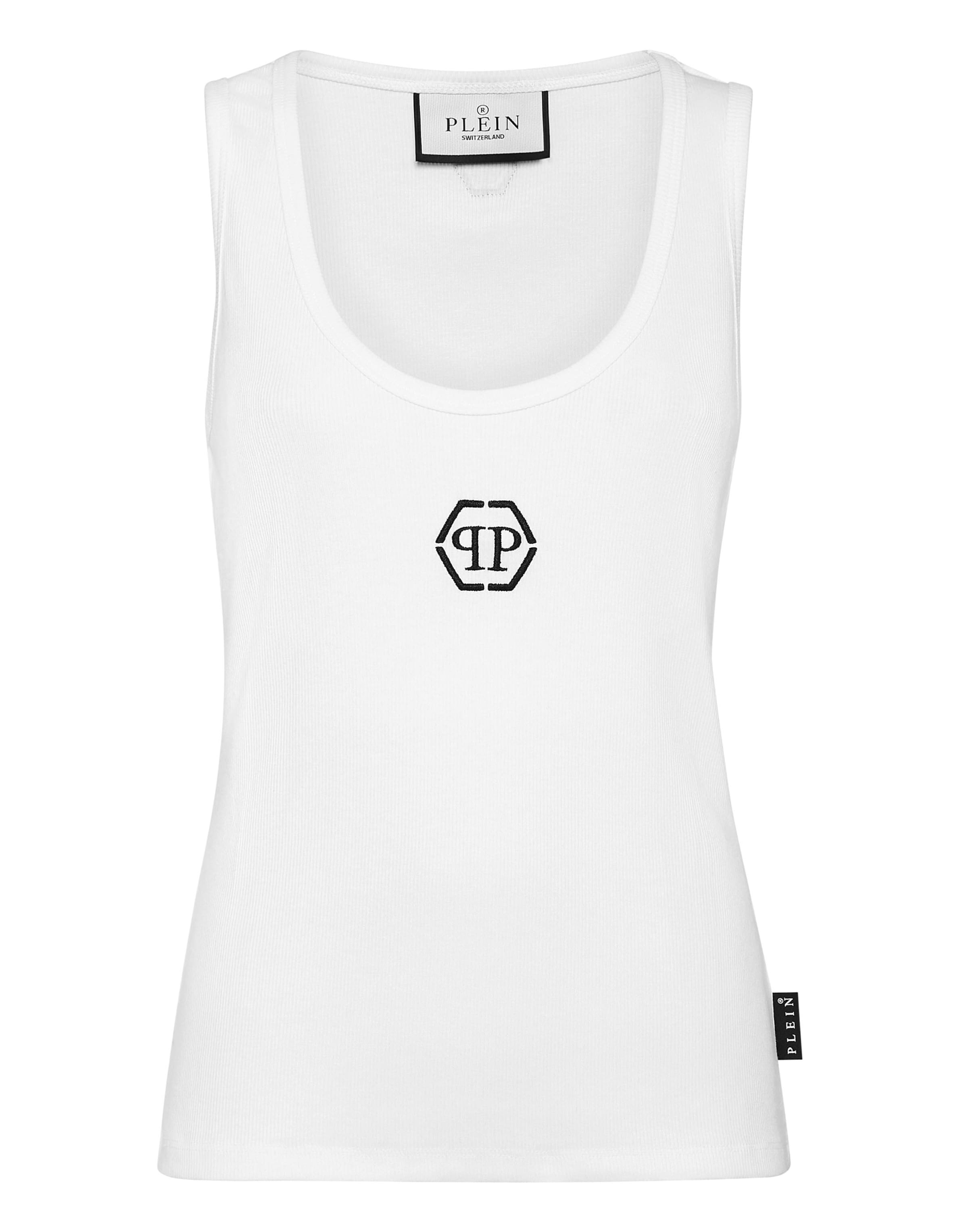 Haut 'Hexagon ' Philipp Plein en blanc : devant