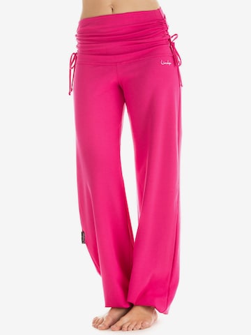 Winshape Конический (Tapered) Спортивные штаны 'WH1' в Ярко-розовый: спереди