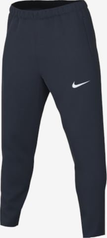 NIKE Slim fit Workout Pants in Blue: front