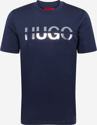 HUGO Majica 'Denghis' | temno modra / siva / srebrna barva, Prikaz izdelka