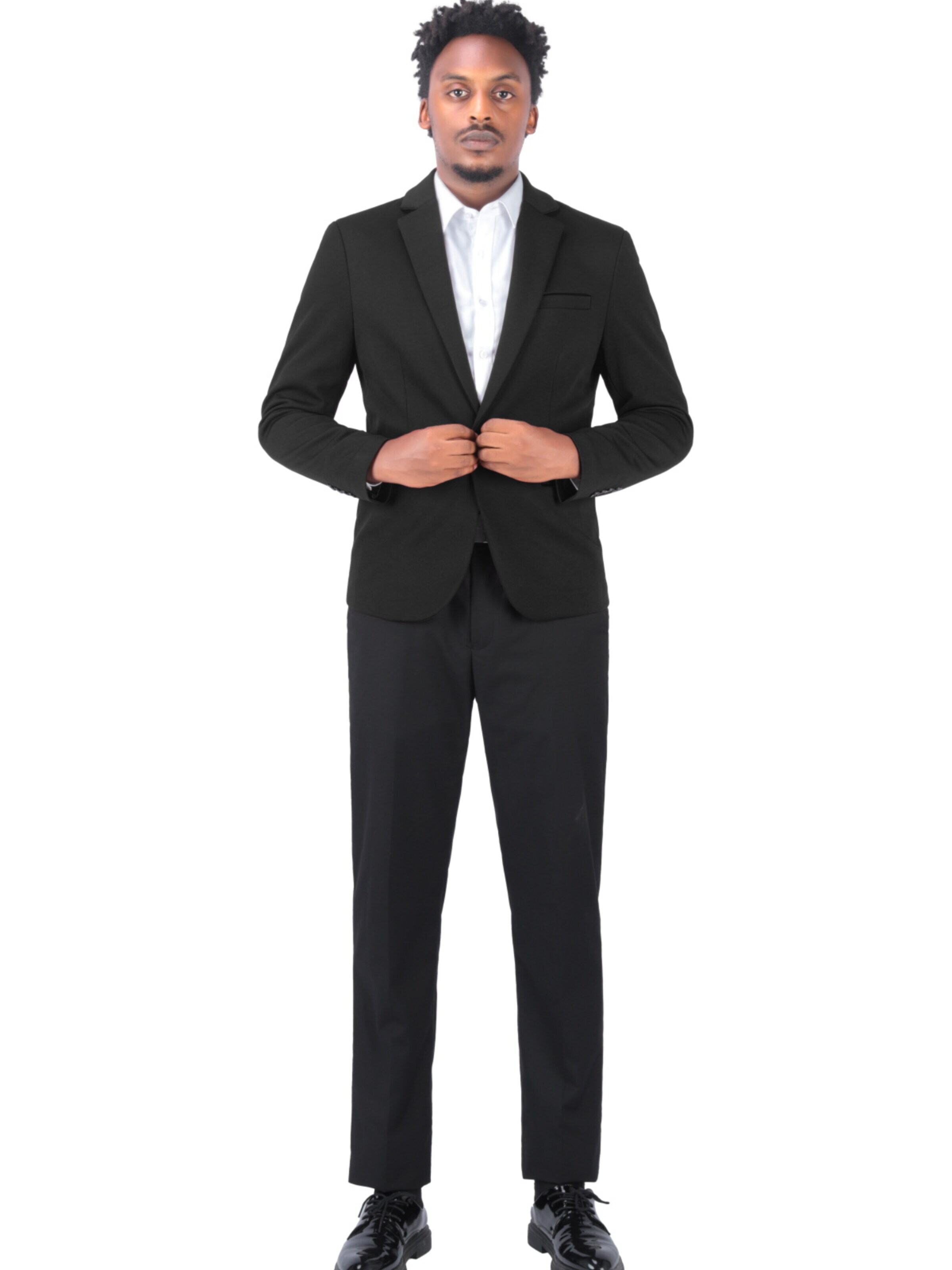 YOUTHUP Slim fit Suit 'Einheit' in Black