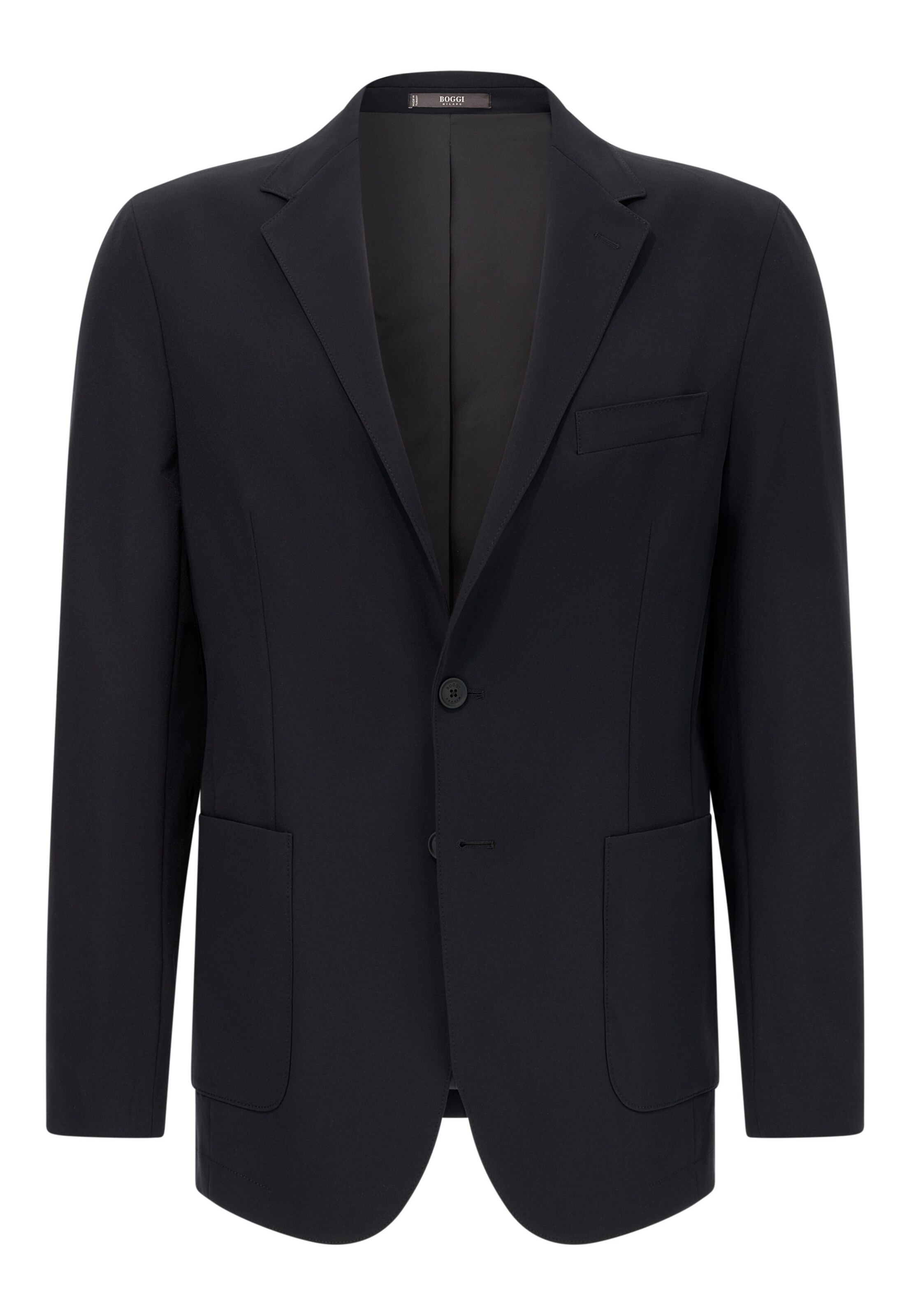 Coupe regular Veste de costume Boggi Milano en noir : devant