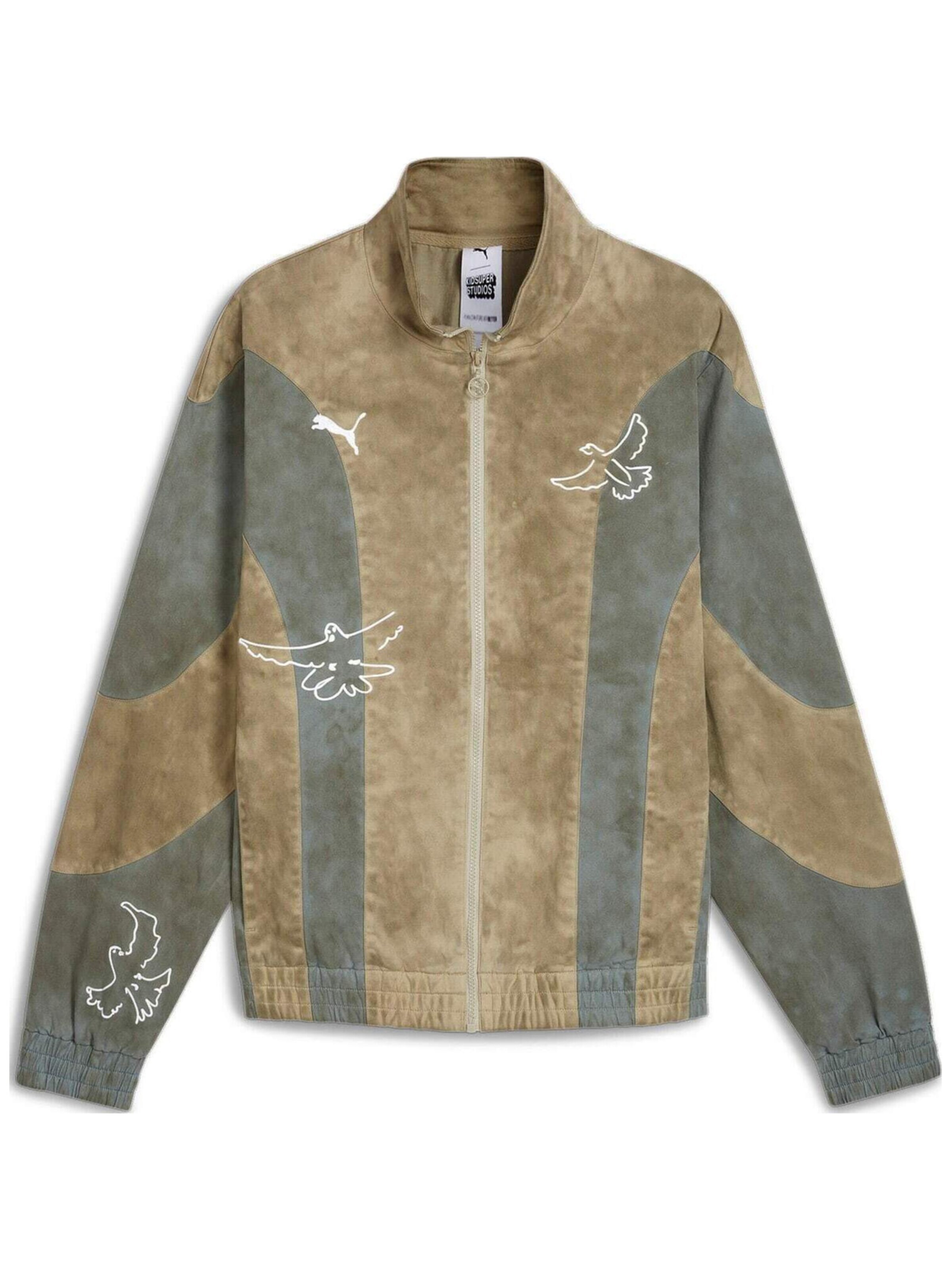 PUMA Tussenjas 'Puma X Kidsuper' in S in de kleur Donkerbeige, Productweergave