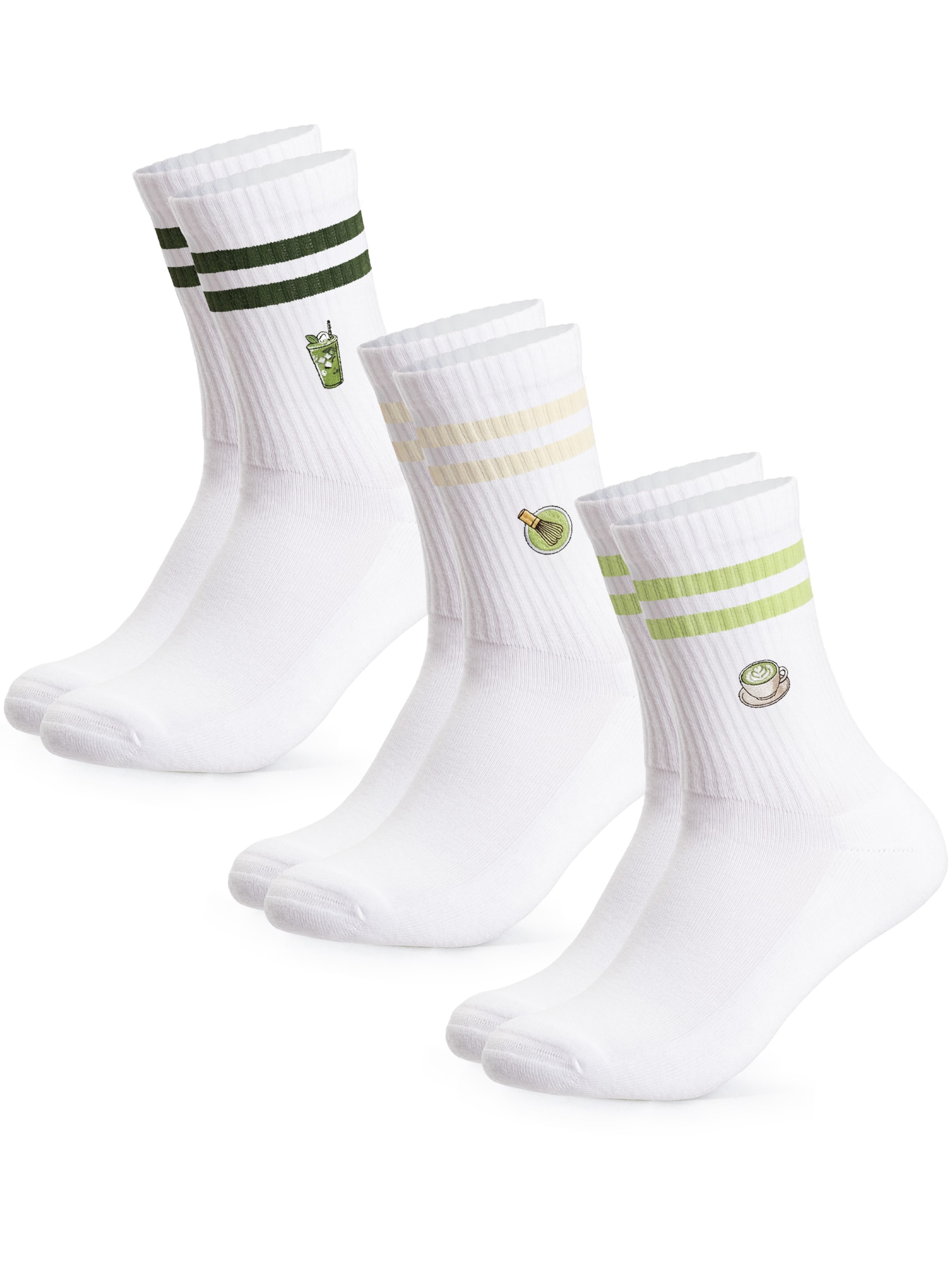 Occulto Athletic Socks 'Summer' in Green: front