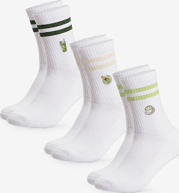 Occulto Athletic Socks 'Summer' in Green: front