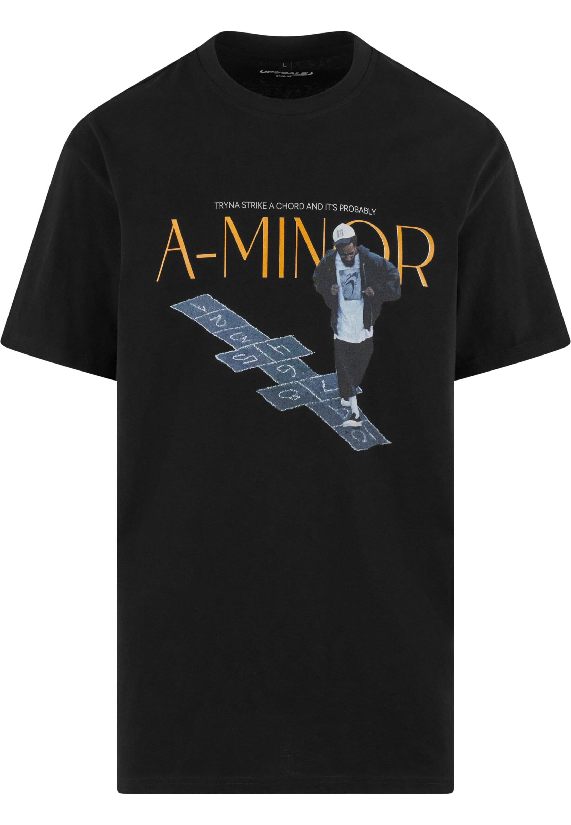 MT Upscale Shirt 'A-Minor' in Zwart: voorkant