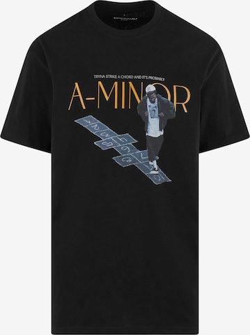 MT Upscale Shirt 'A-Minor' in Schwarz: Vorderseite
