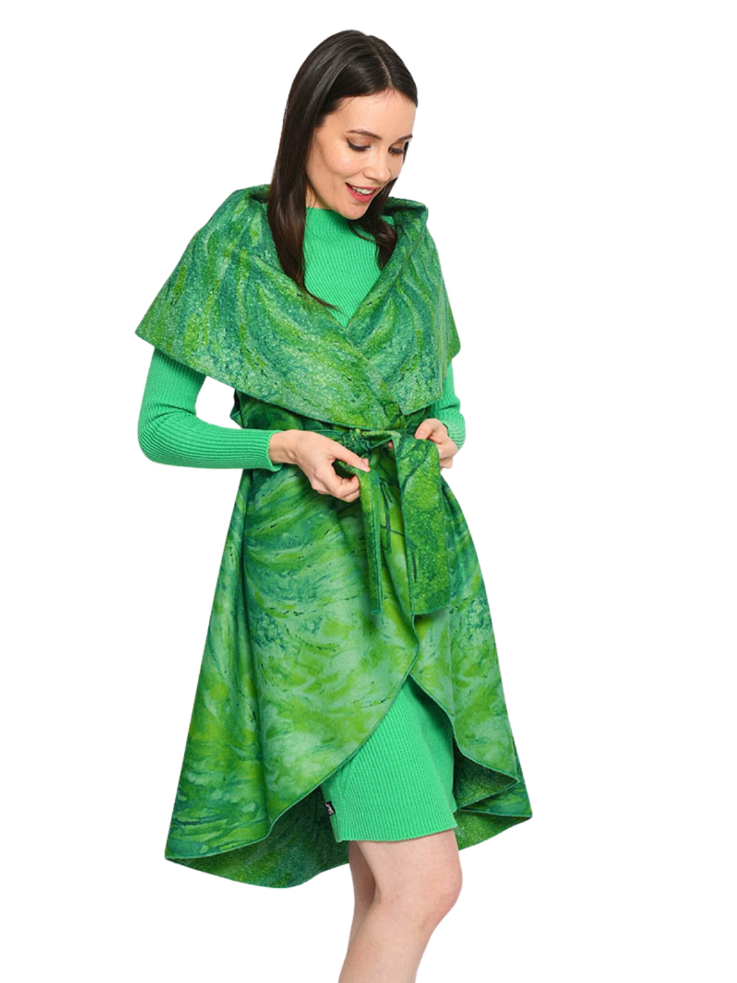 Csillag Zsuzsi - Chaleco 'Dina' en verde