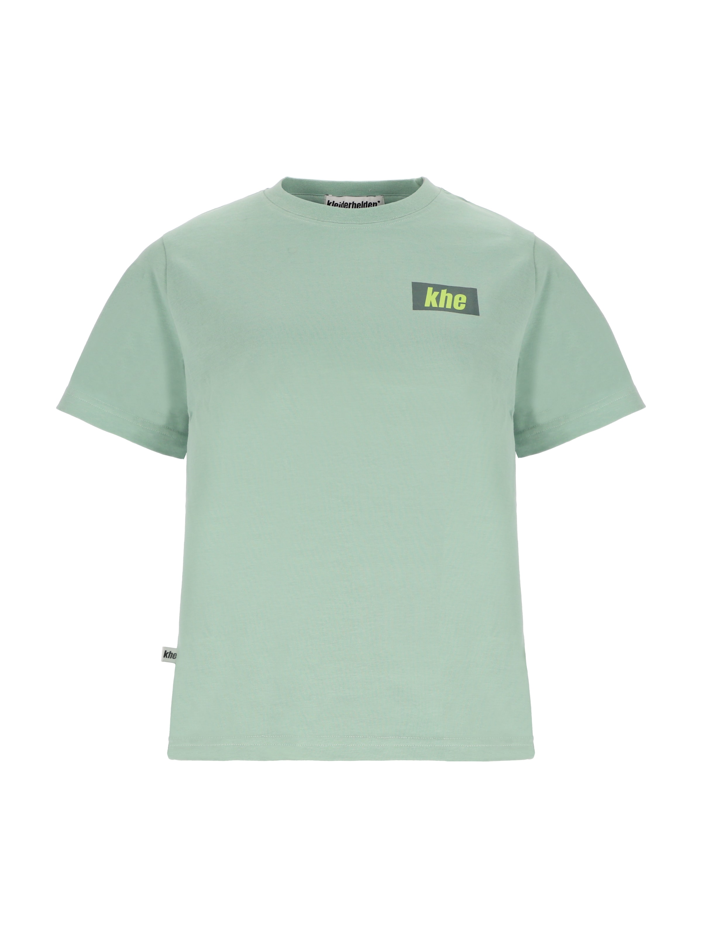 kleiderhelden Shirt 'kheTee Letterbox, regular fit T-Shirt made from regenerative cotton'‌‌ in Grün: Vorderseite