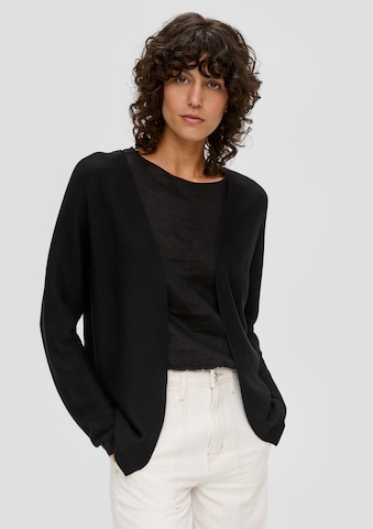 s.Oliver Knit Cardigan in Black: front