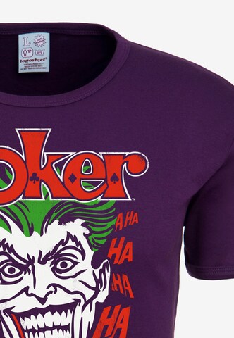 LOGOSHIRT Shirt 'Joker' in Lila