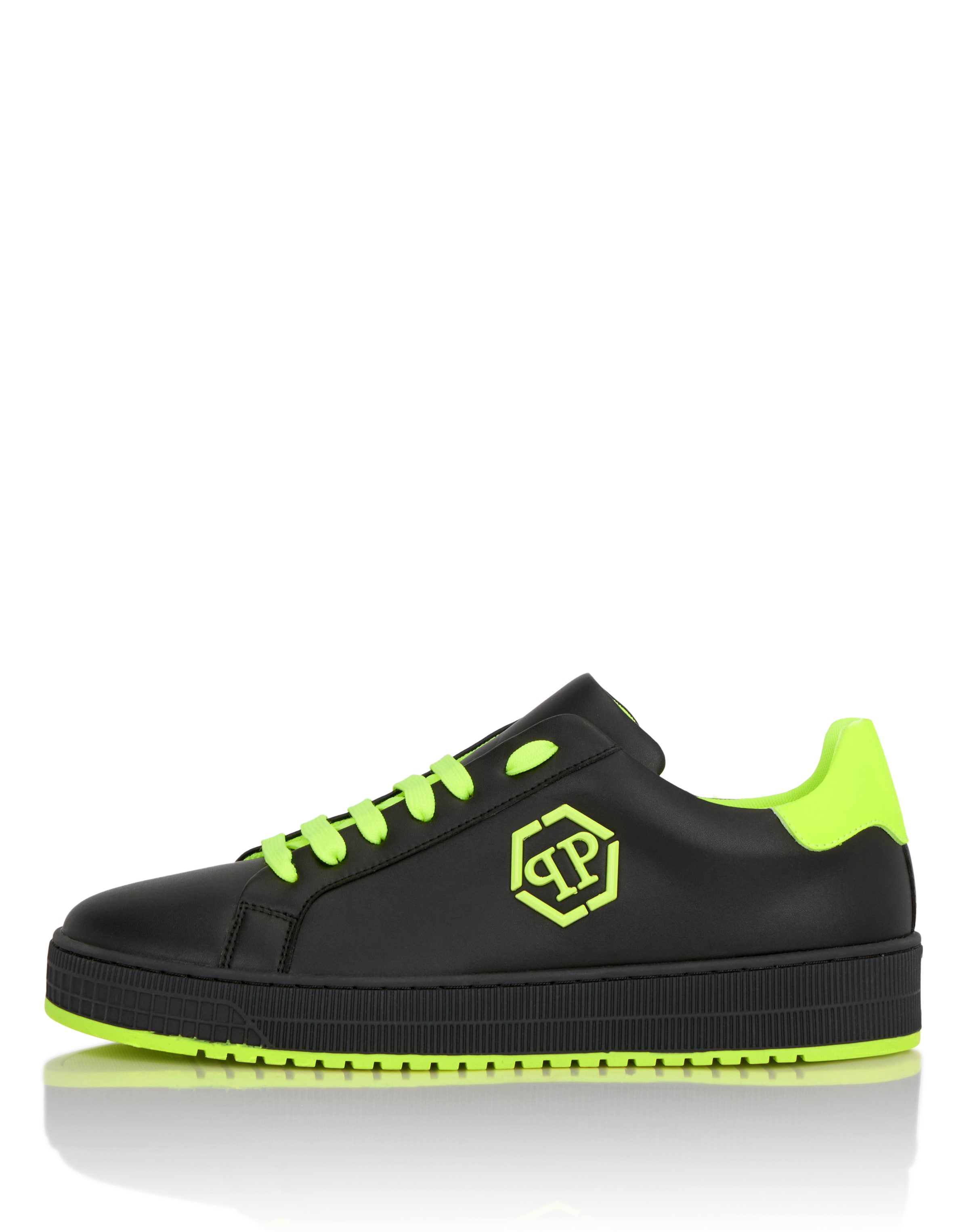 Philipp Plein Sneakers laag in 35 in de kleur Neongroen / Zwart, Productweergave
