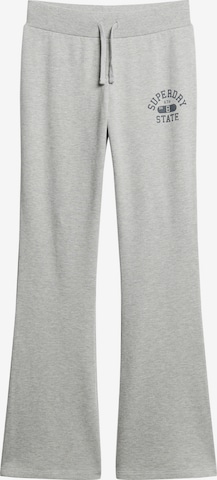 évasé Pantalon 'Essential' Superdry en gris : devant