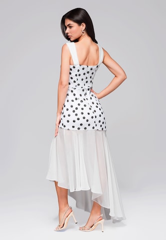 Ombre Cocktailjurk in Wit