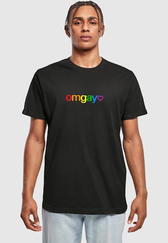 Mister Tee Shirt 'OMGay' in Zwart: voorkant