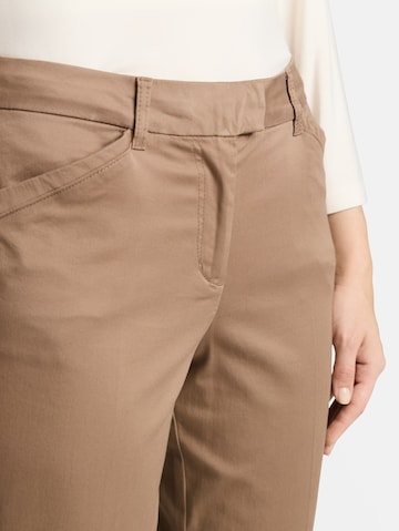 TOM TAILOR Slimfit Pantalon 'Mia' in Bruin