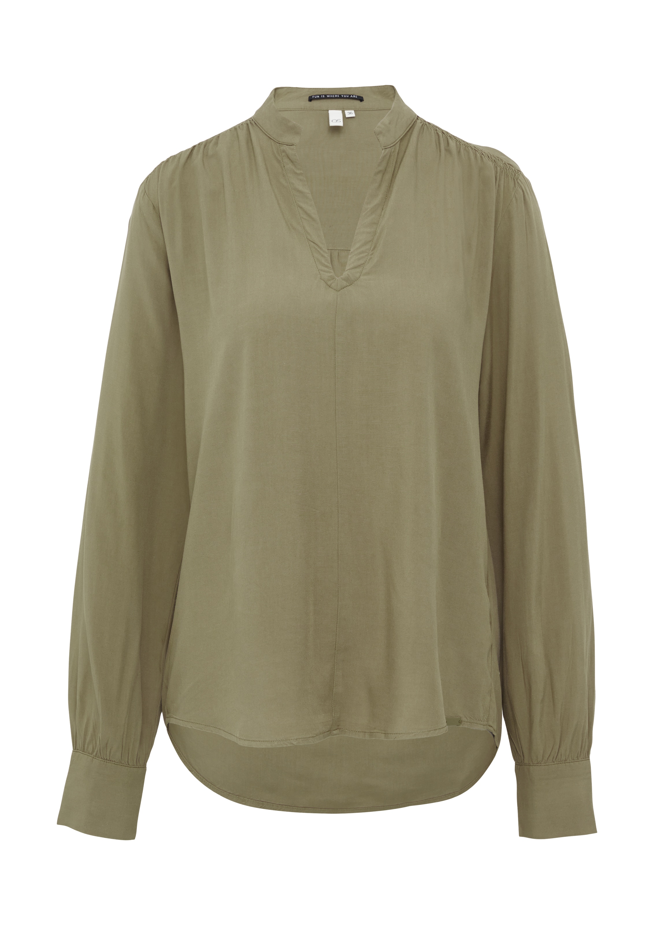 QS Блузка в Зеленый: спереди