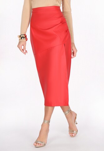 faina - Falda en rojo: frente