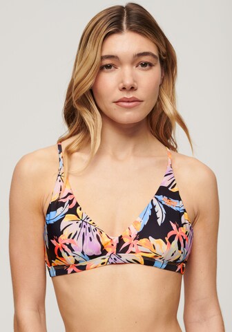 Superdry Triangle Bikini Top in Black: front