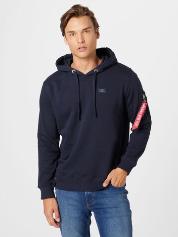 ALPHA INDUSTRIES Sweatshirt 'X-Fit' in Blauw: voorkant