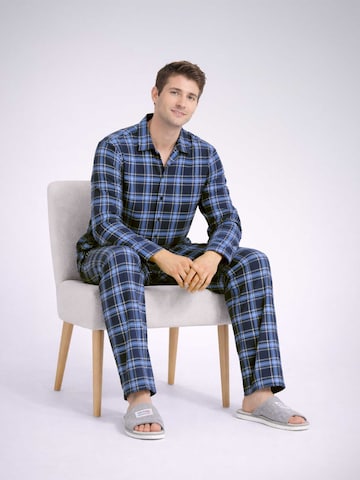 PANTONECLO Pajamas long 'Pantoneclo Men’s Nightwear Set' in Blue