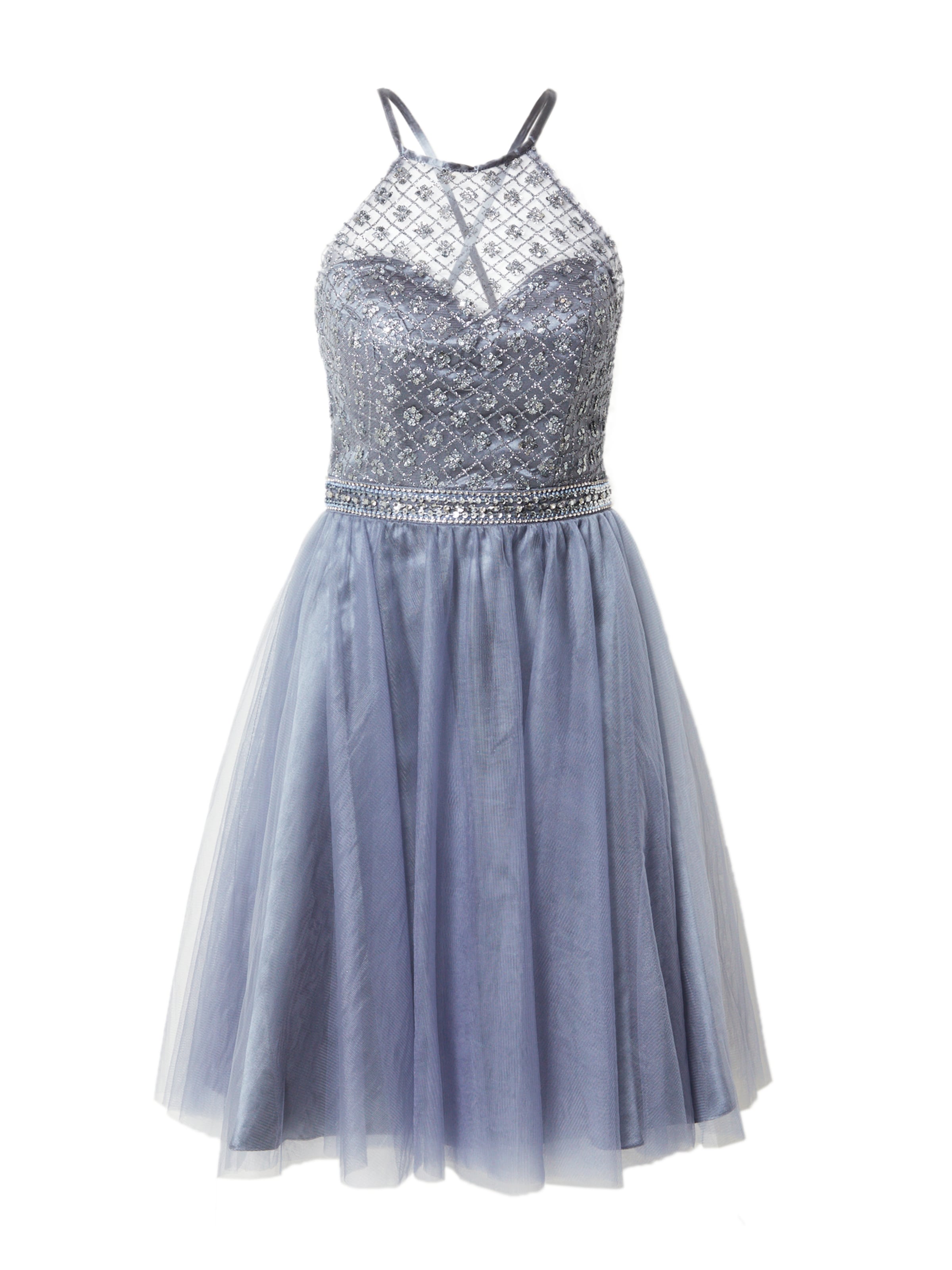 LUXUAR Cocktail dress in Grey: front