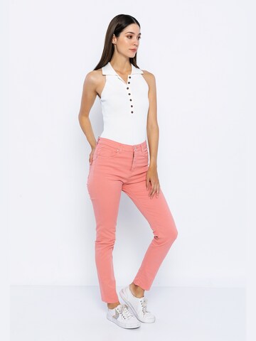 Basics and More Slim fit Chino Pants in Pink